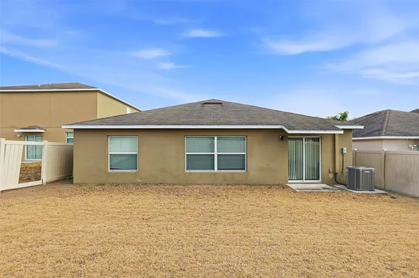 a view of a house with a patio