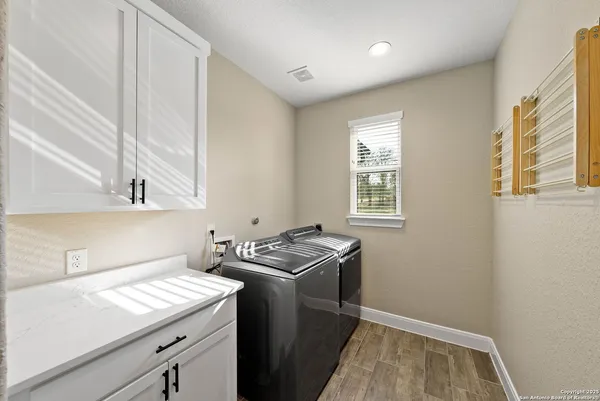 a room with storage and utility