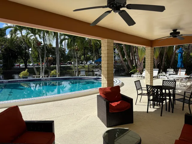 a outdoor view with a sitting space