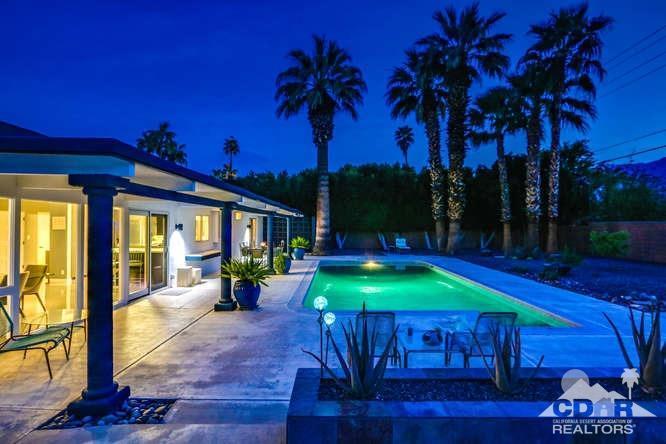 235 North Michelle Road Palm Springs, CA 92262 - Photo 48 of 52 a view of a house with a yard patio and fire pit
