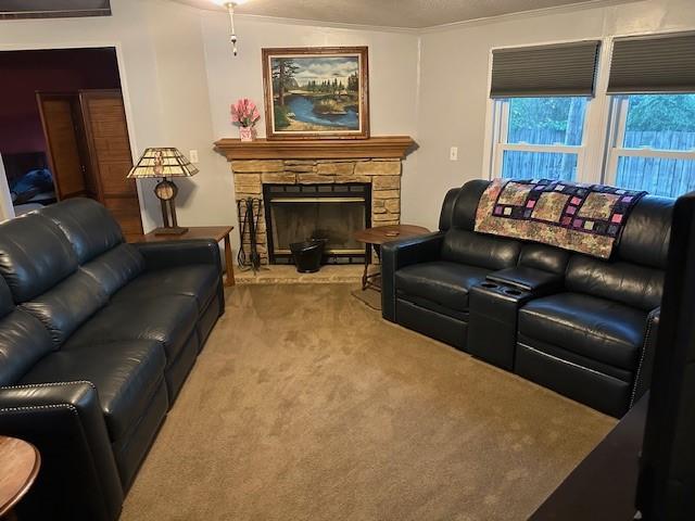 2100 Dove Loop Road, Unit 30 Grapevine, TX 76051 - Photo 22 of 29 a living room with furniture and a fireplace