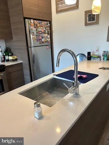 a close view of sink