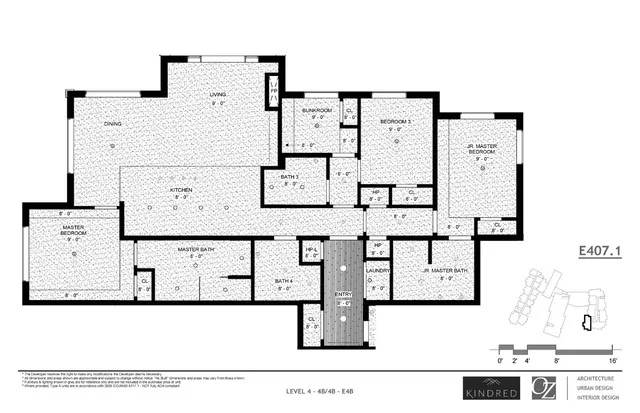 a spacious bedroom with a bed and a window