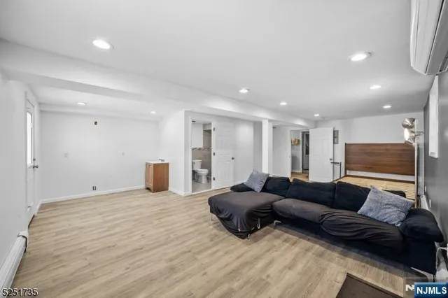a living room with furniture and a couch