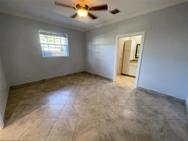 a view of a room with an empty space