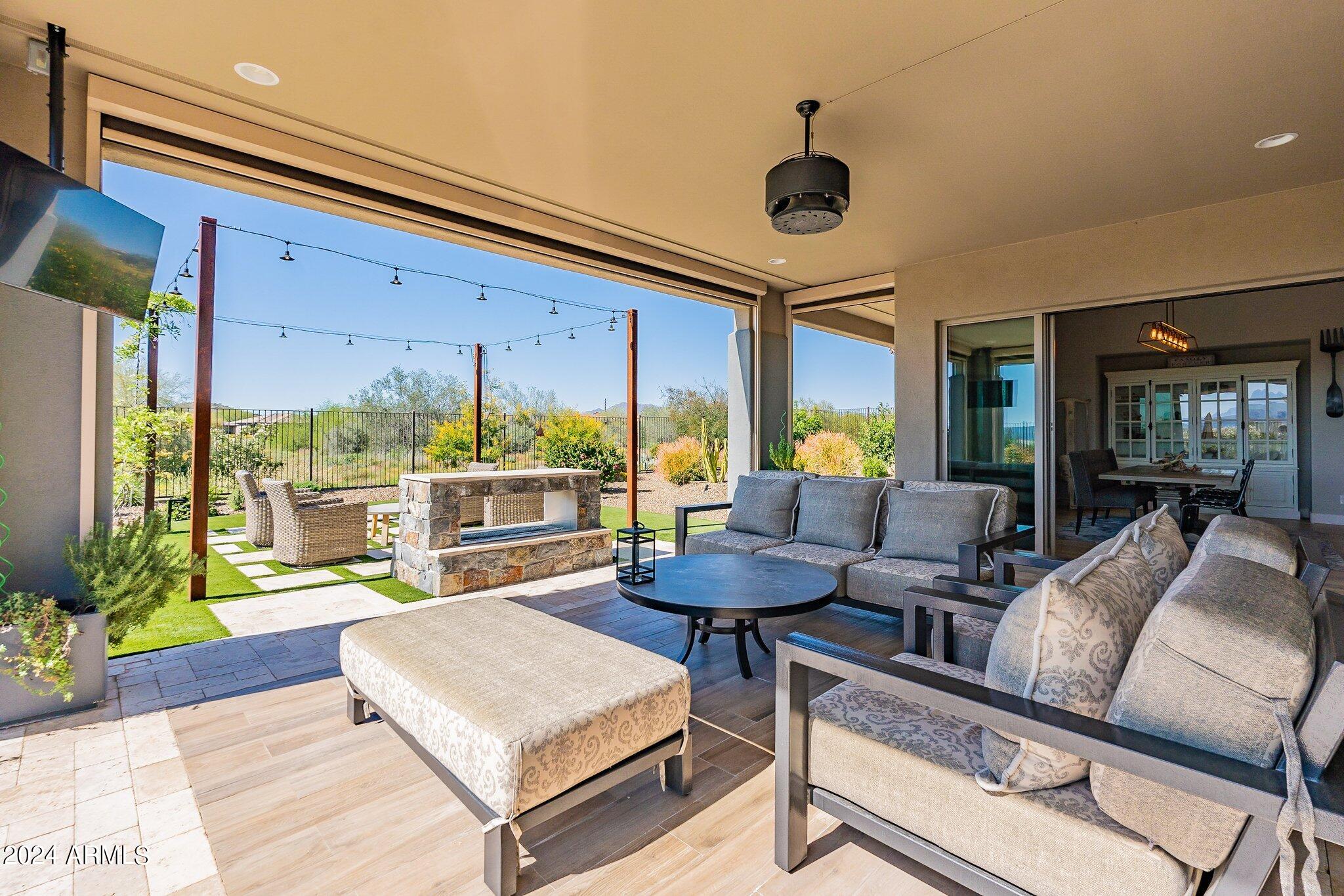 17795 East StockingTrail Rio Verde, AZ 85263 - Photo 42 of 52 Patio Fireplace view