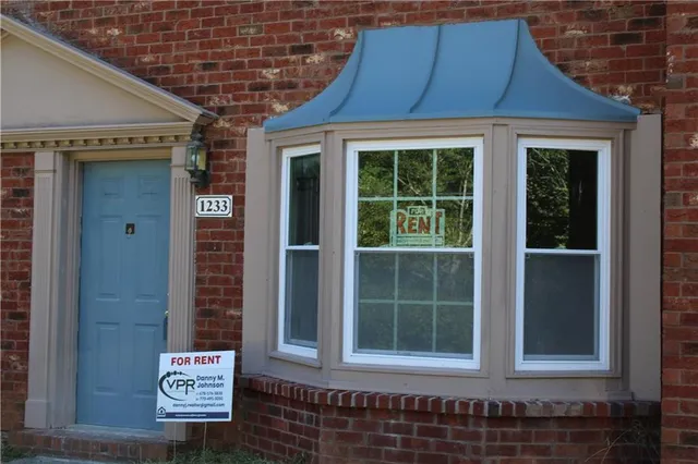 a front view of a house with a window