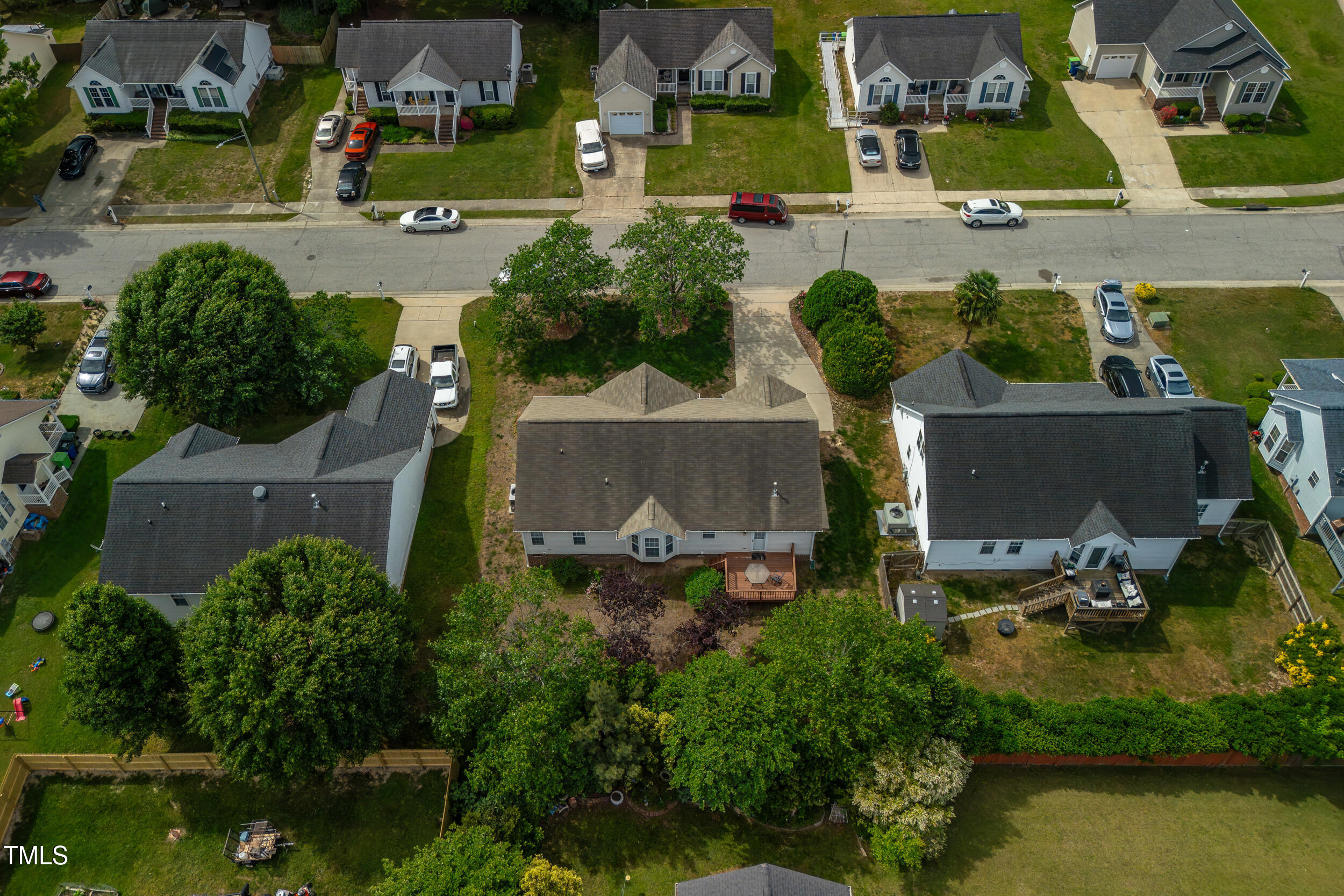 7109 Spanglers Spring Way Raleigh, NC 27610 - Photo 8 of 10 an aerial view of a houses with outdoor space