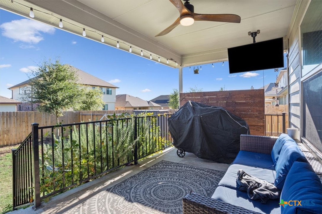 5945 Galveston Road Belton, TX 76513 - Photo 4 of 29 There isn't too many homes with a large back covered porch. Relax in the morning and evening on your large covered porch.
That is Rosemary off the porch for you to enjoy and help you relax.