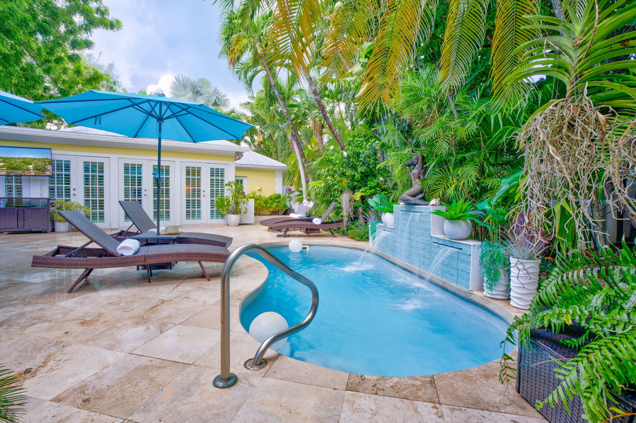 1501 White Street Key West, FL 33040 - Photo 44 of 49 a swimming pool with outdoor seating and yard