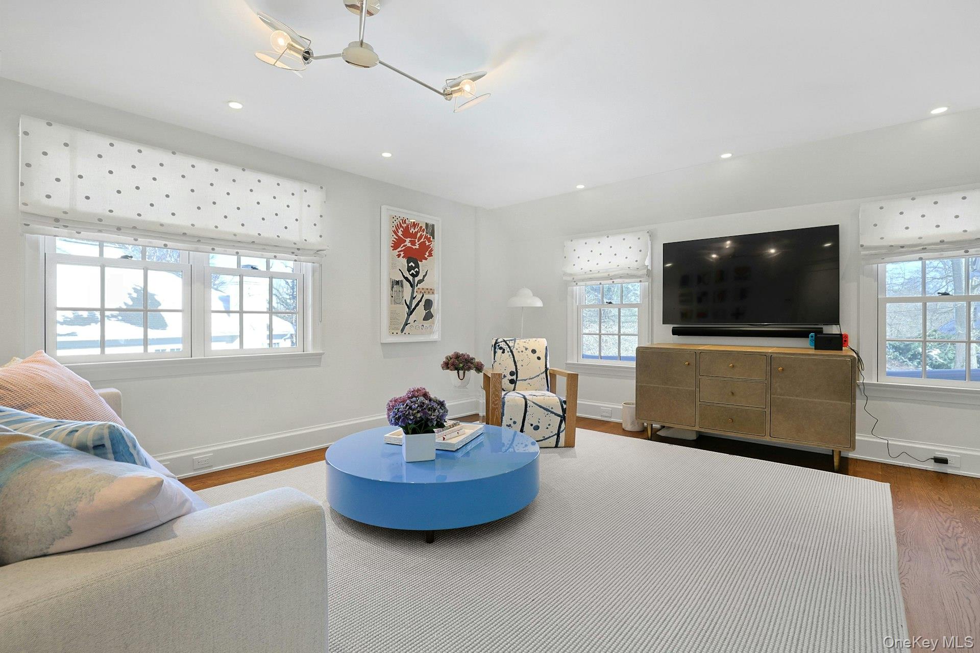 19 Overlook Road Scarsdale, NY 10583 - Photo 37 of 50 a living room with furniture and a flat screen tv