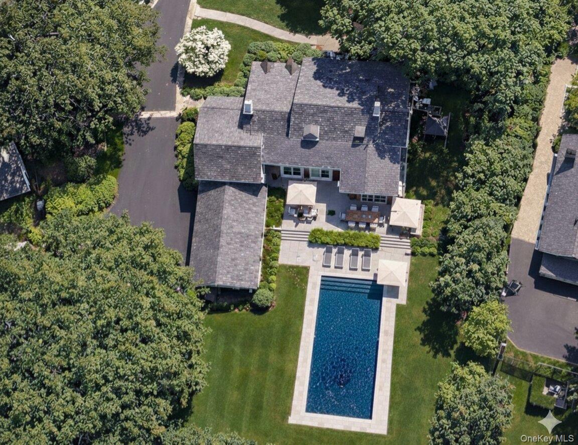 19 Overlook Road Scarsdale, NY 10583 - Photo 50 of 50 an aerial view of house with yard swimming pool and outdoor seating
