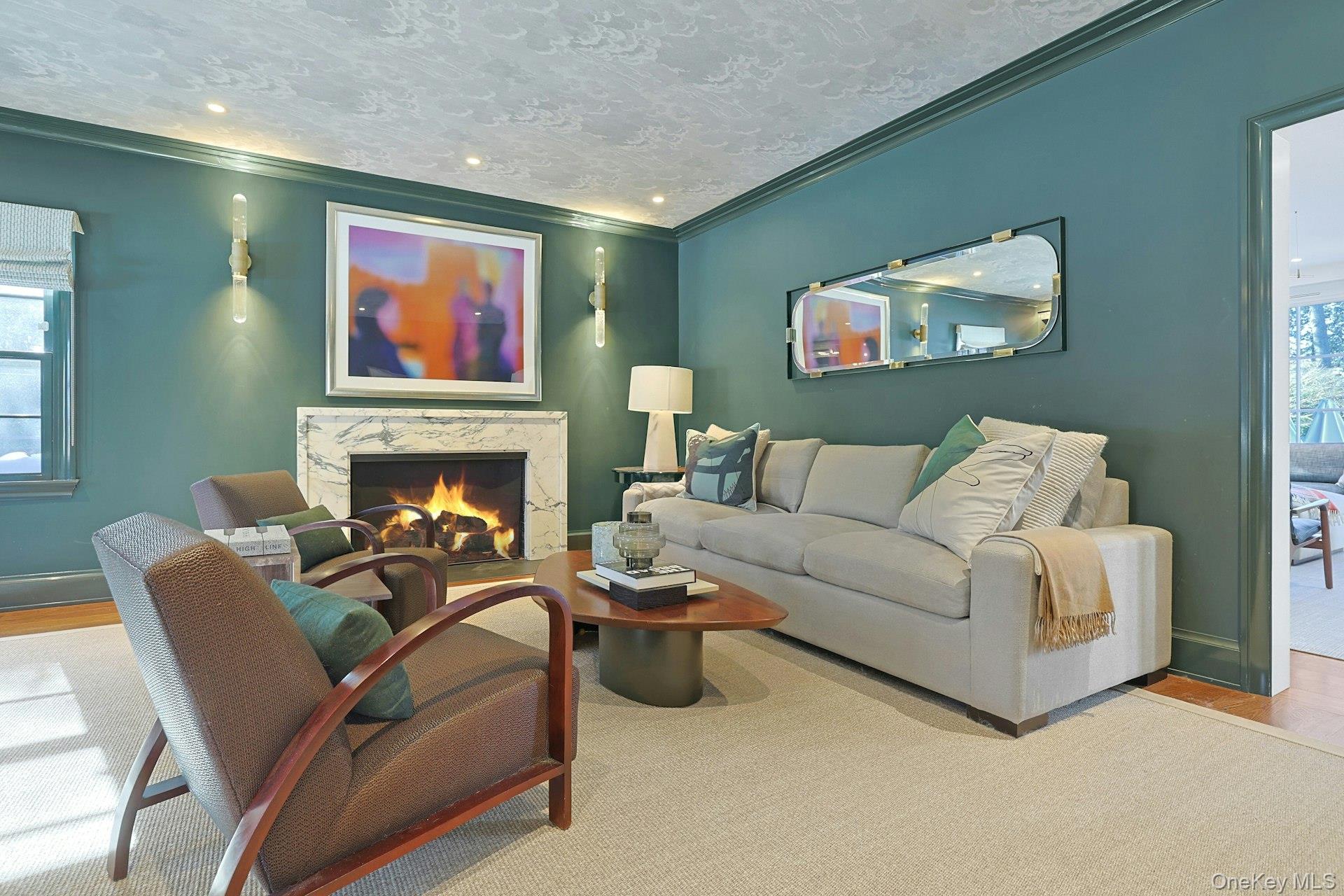 19 Overlook Road Scarsdale, NY 10583 - Photo 7 of 50 a living room with furniture and a fireplace