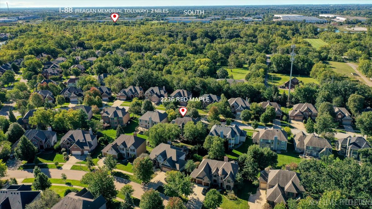 2236 Red Maple Lane Aurora, IL 60502 - Photo 50 of 50 an aerial view of a houses with a yard