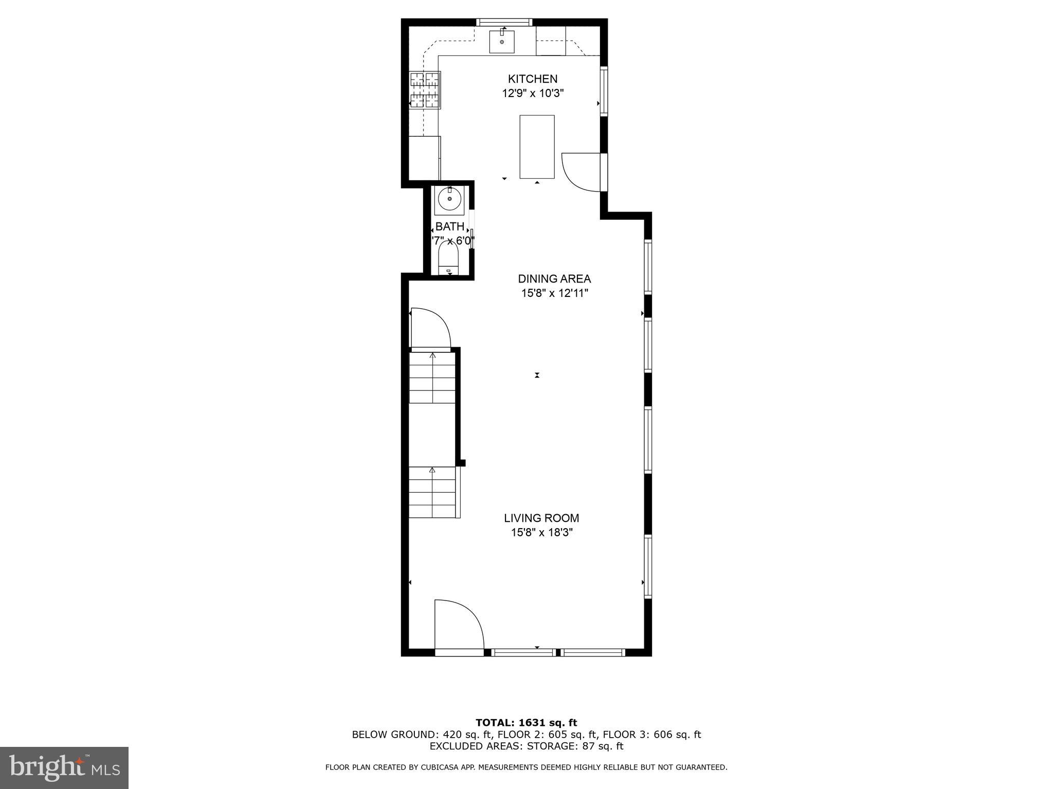 602 Sheridan Street Northwest Washington, DC 20011 - Photo 26 of 28 Main level floor plan