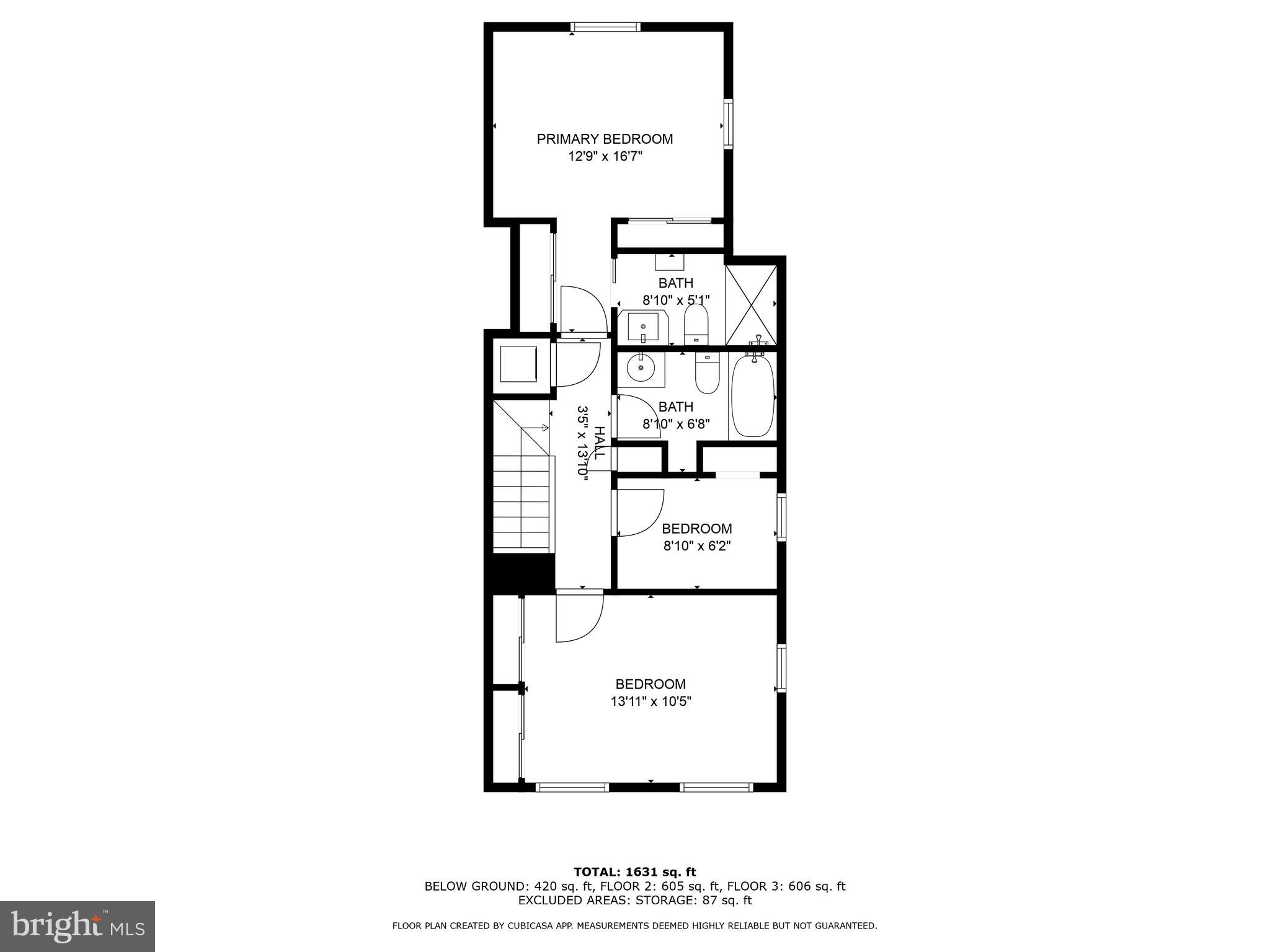 602 Sheridan Street Northwest Washington, DC 20011 - Photo 27 of 28 Upper level floor plan