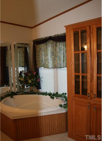 4053 Fairport Road Kittrell, NC 27544 - Photo 10 of 15 Nice cabinet in the master bath along with the jacuzzi tub.