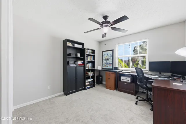 a view of workspace with a window