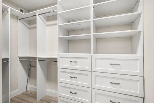 a view of white cabinets