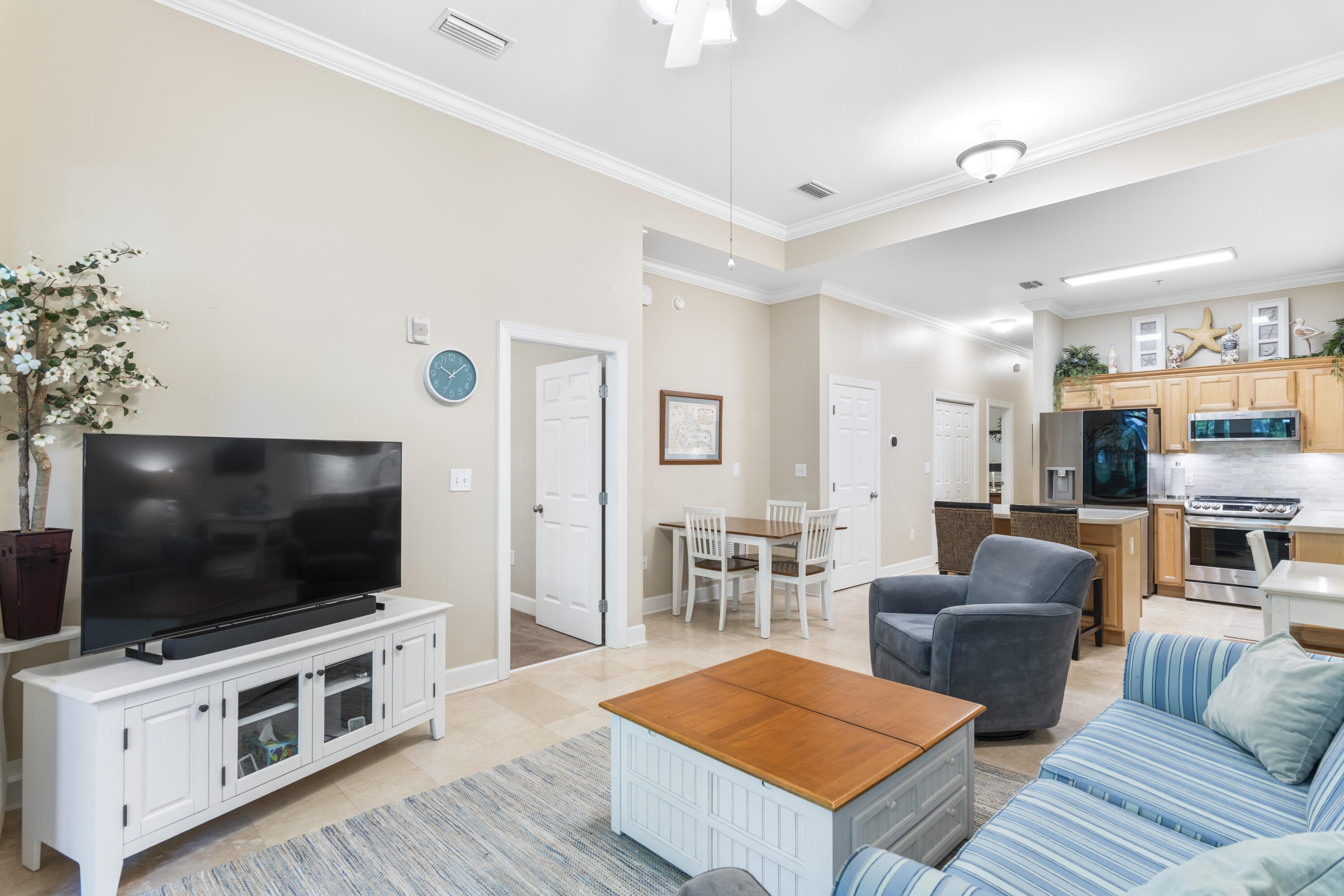 231 Somerset Bridge Road, Unit 2404 Santa Rosa Beach, FL 32459 - Photo 11 of 32 a living room with furniture and a flat screen tv