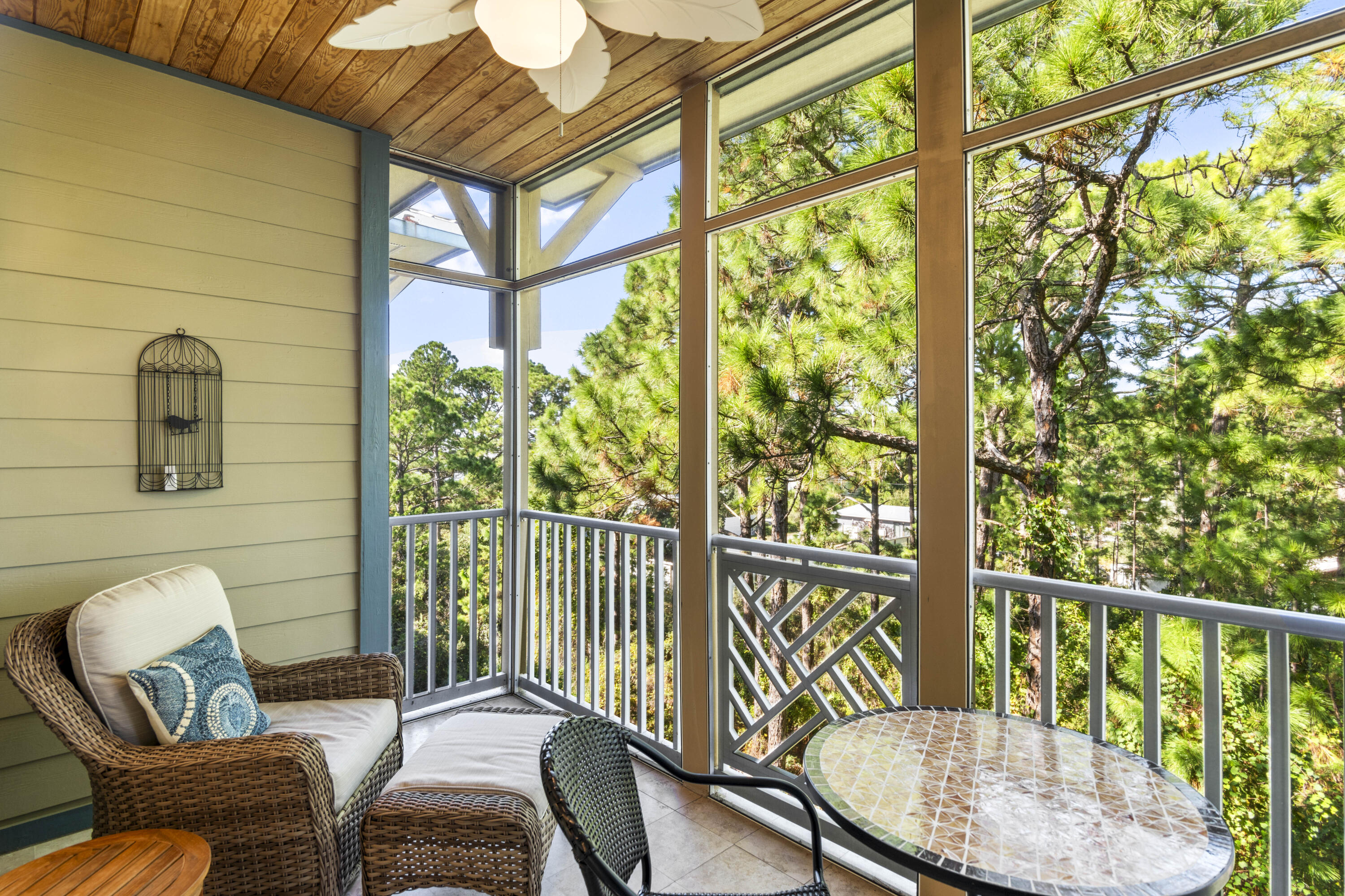 231 Somerset Bridge Road, Unit 2404 Santa Rosa Beach, FL 32459 - Photo 5 of 32 a balcony with couple of chairs and a wooden bench