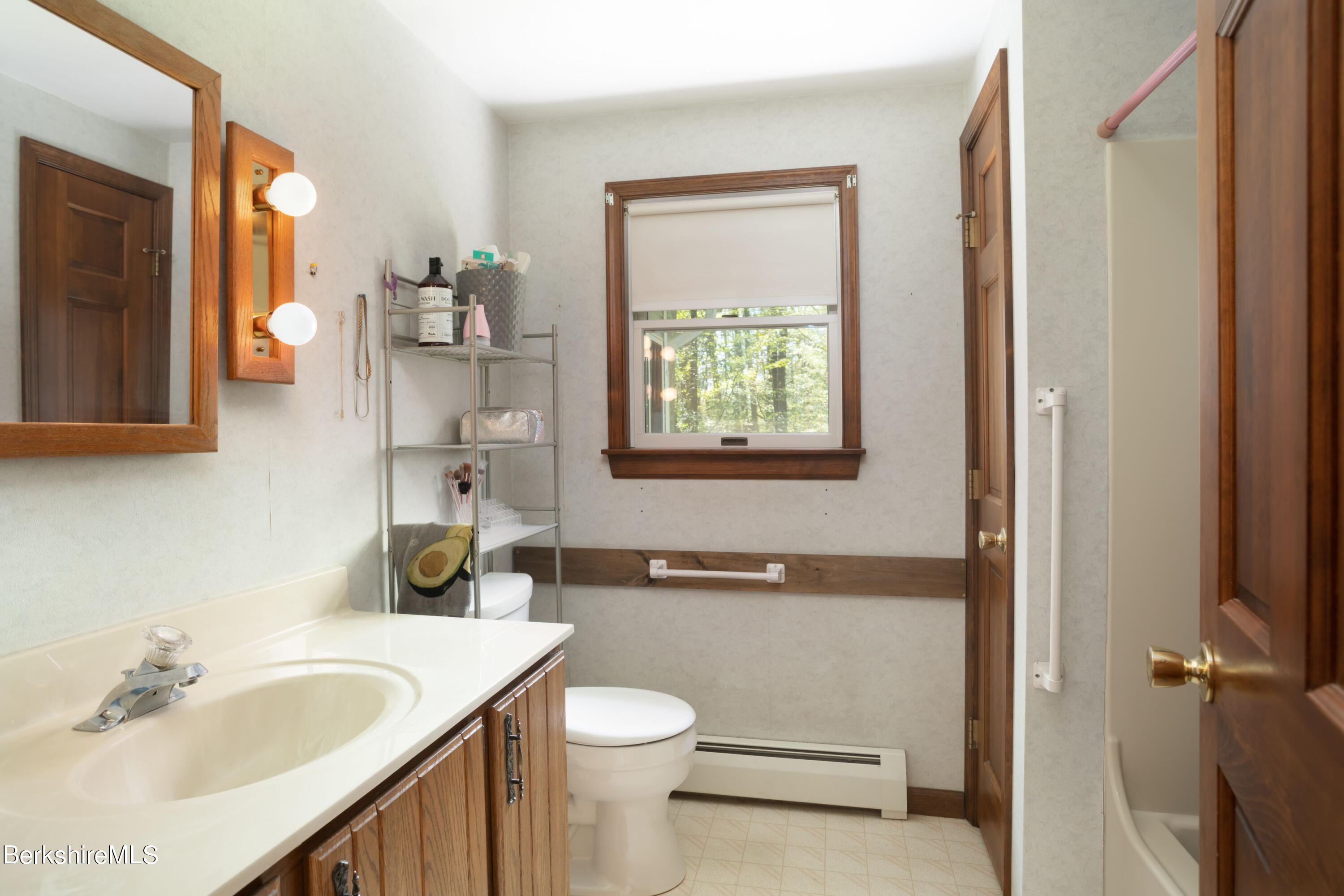 140 Bunce Road North Sheffield, MA 01222 - Photo 10 of 17 a bathroom with a granite countertop sink toilet and shower