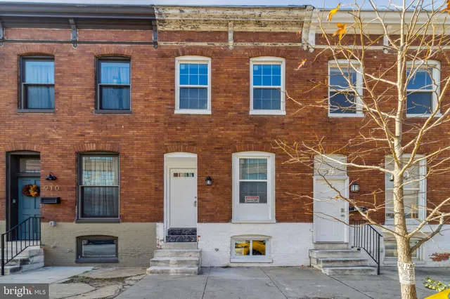 a front view of a building