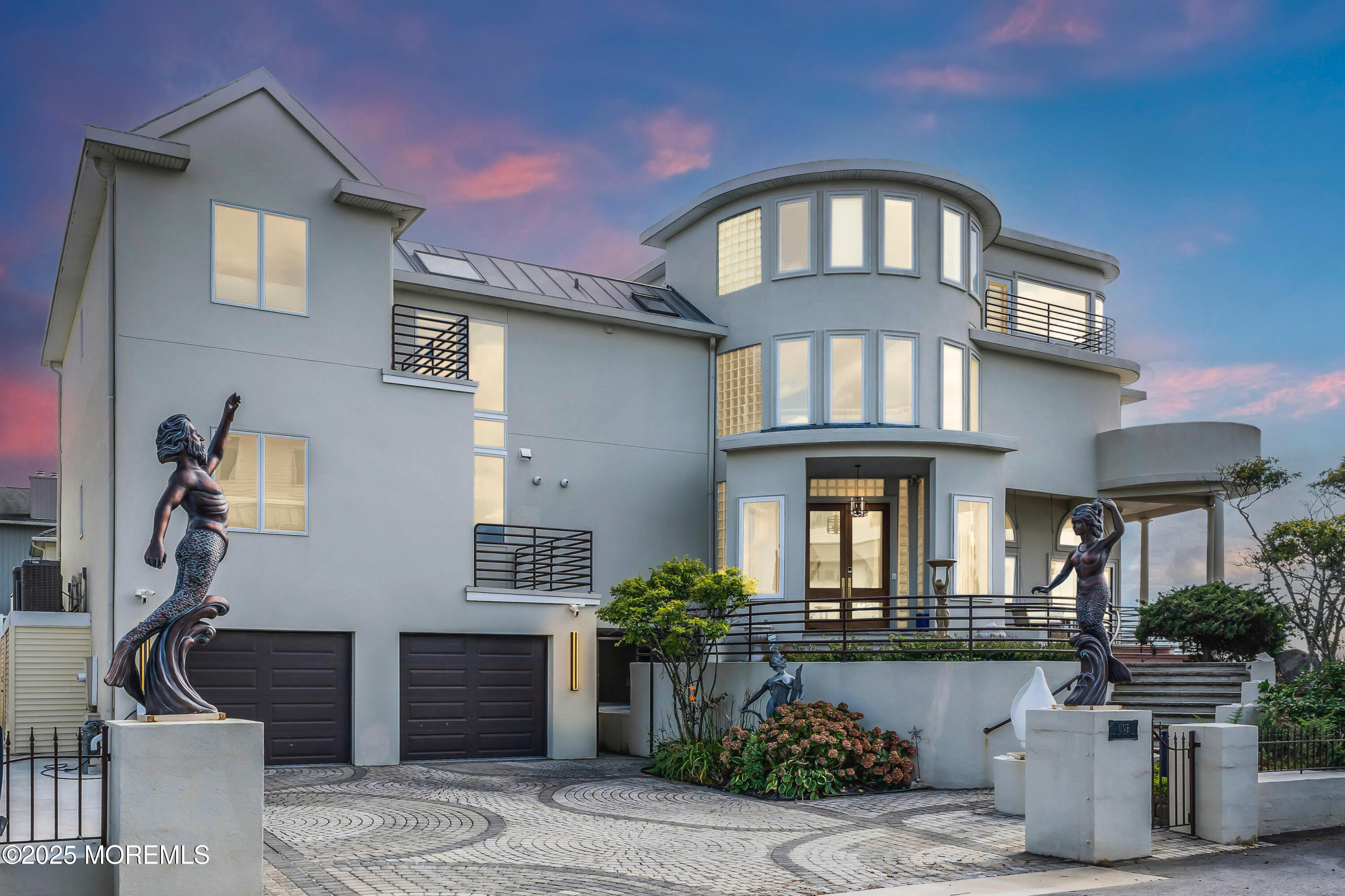 a front view of a house