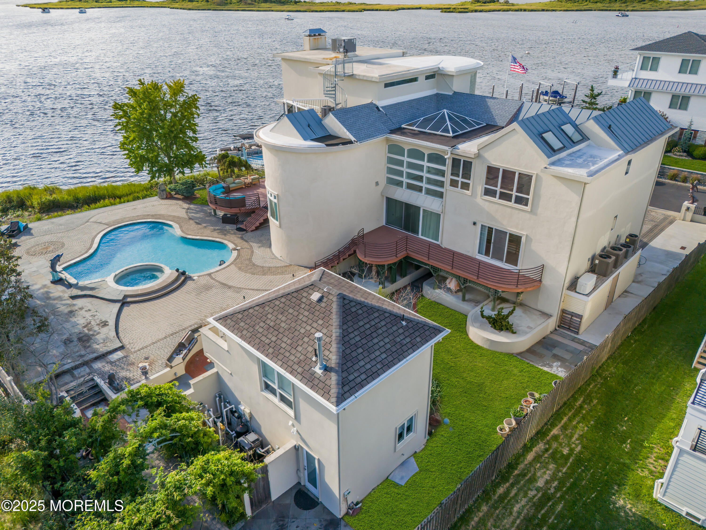 1 Island View Way Sea Bright, NJ 07760 - Photo 3 of 79 an aerial view of a house with a swimming pool