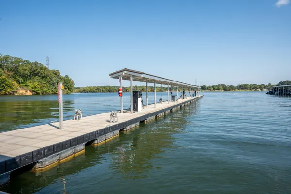 a view of a lake with a outdoor space