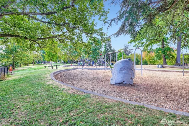 a view of outdoor space with garden