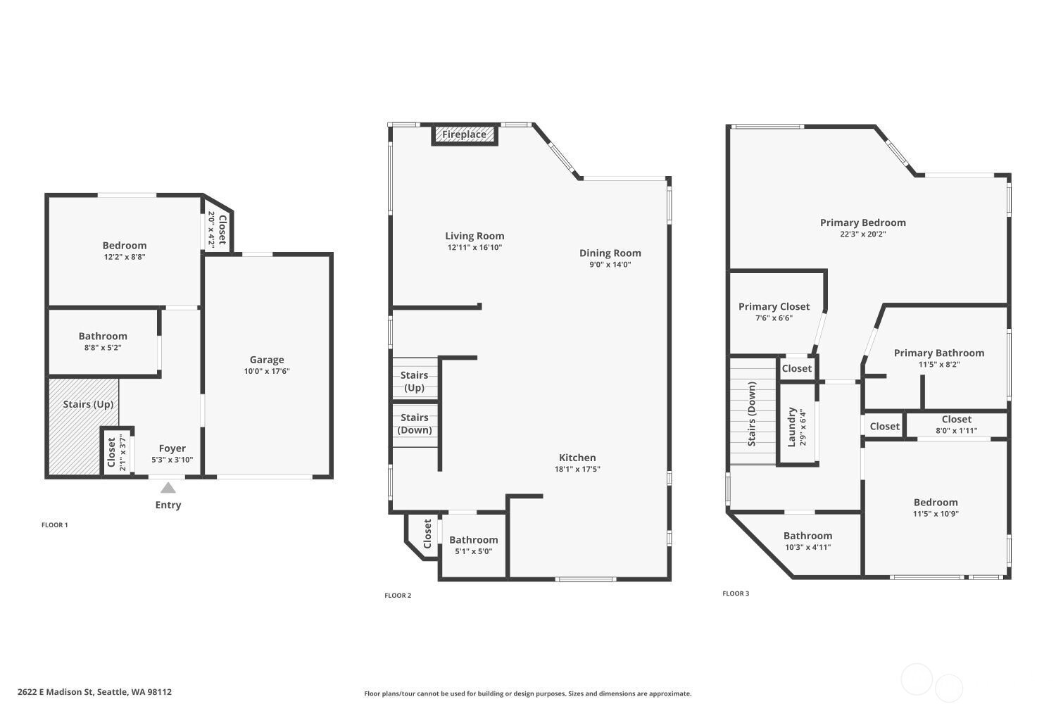 2622 East Madison Street Seattle, WA 98112 - Photo 35 of 38 a picture of a floor plan
