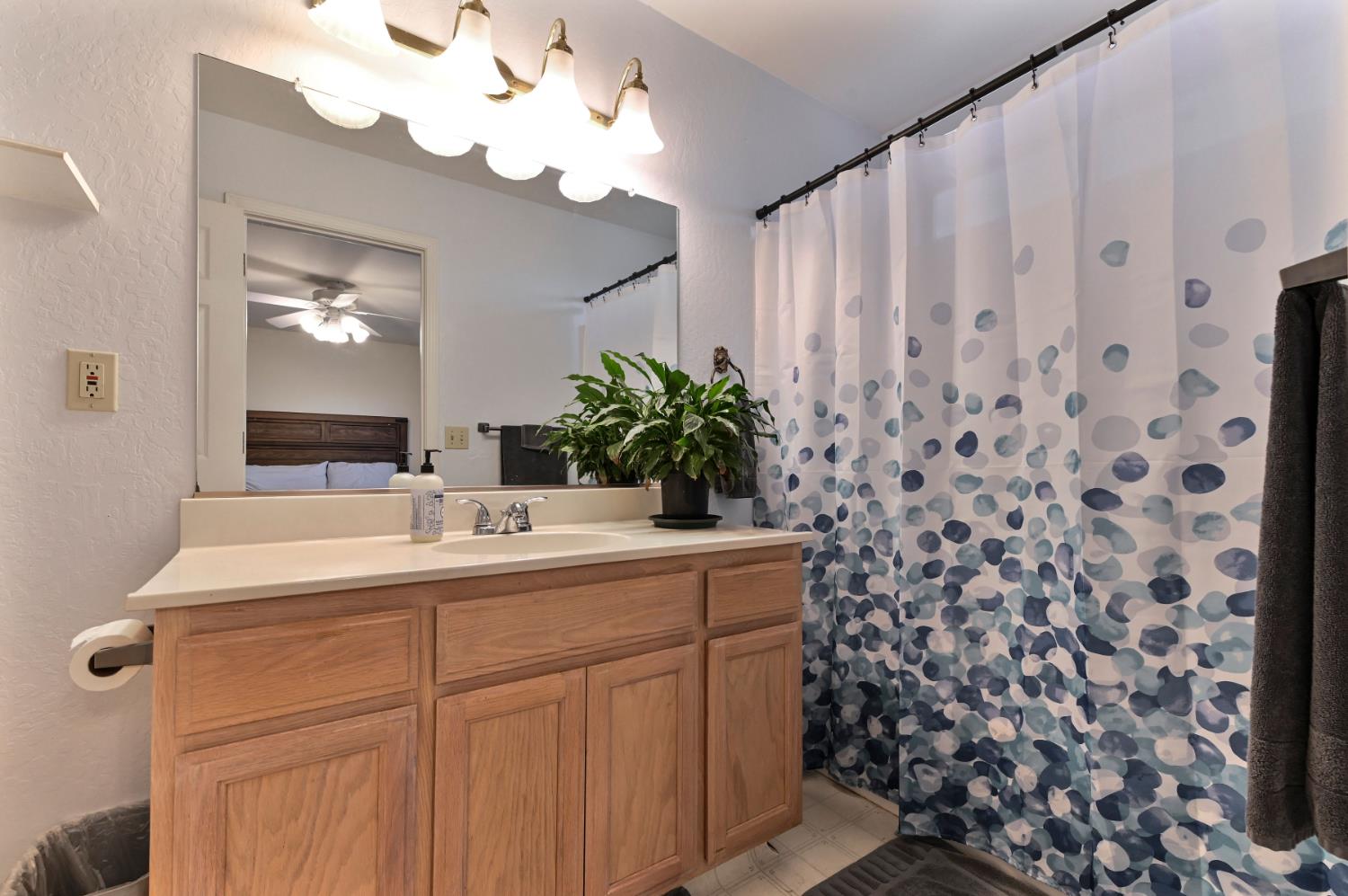 147 Rocky Ridge Lane Angels Camp, CA 95222 - Photo 31 of 61 a bathroom with a sink and a mirror