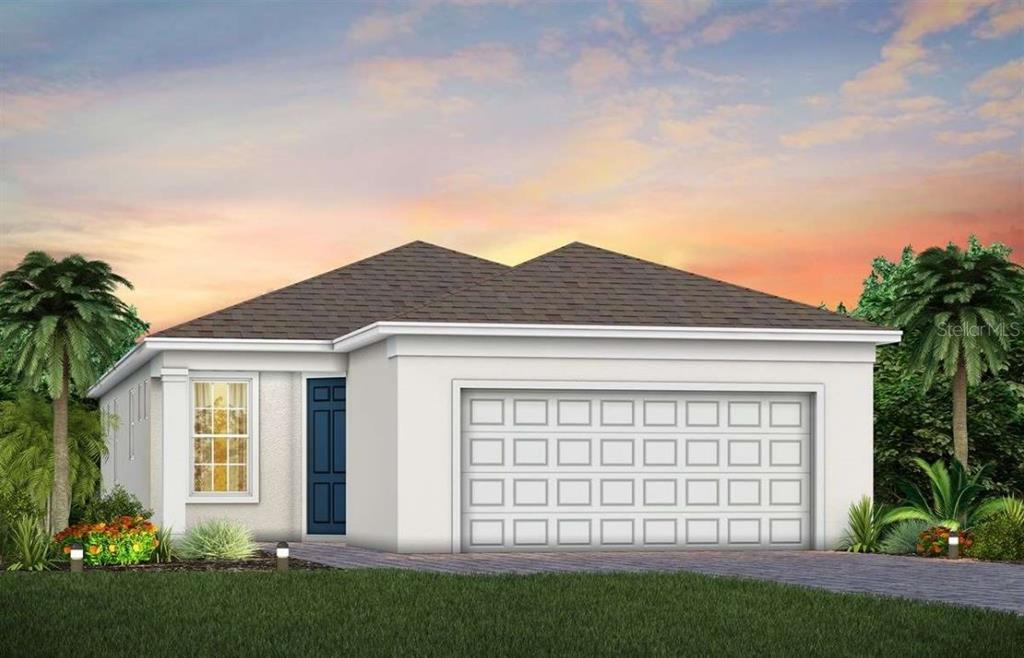 Contour Florida Mediterranean FM1 Exterior Design. Artistic rendering for this new construction home. Pictures are for illustrative purposes only. Elevations, colors and options may vary.