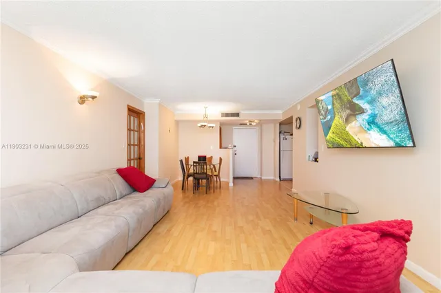 a living room with furniture and a couch
