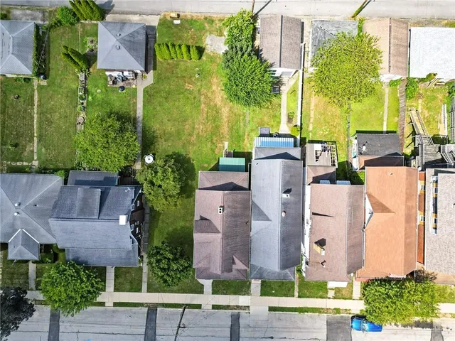 a view of a city with a lake