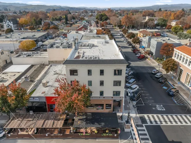 an aerial view of multiple house