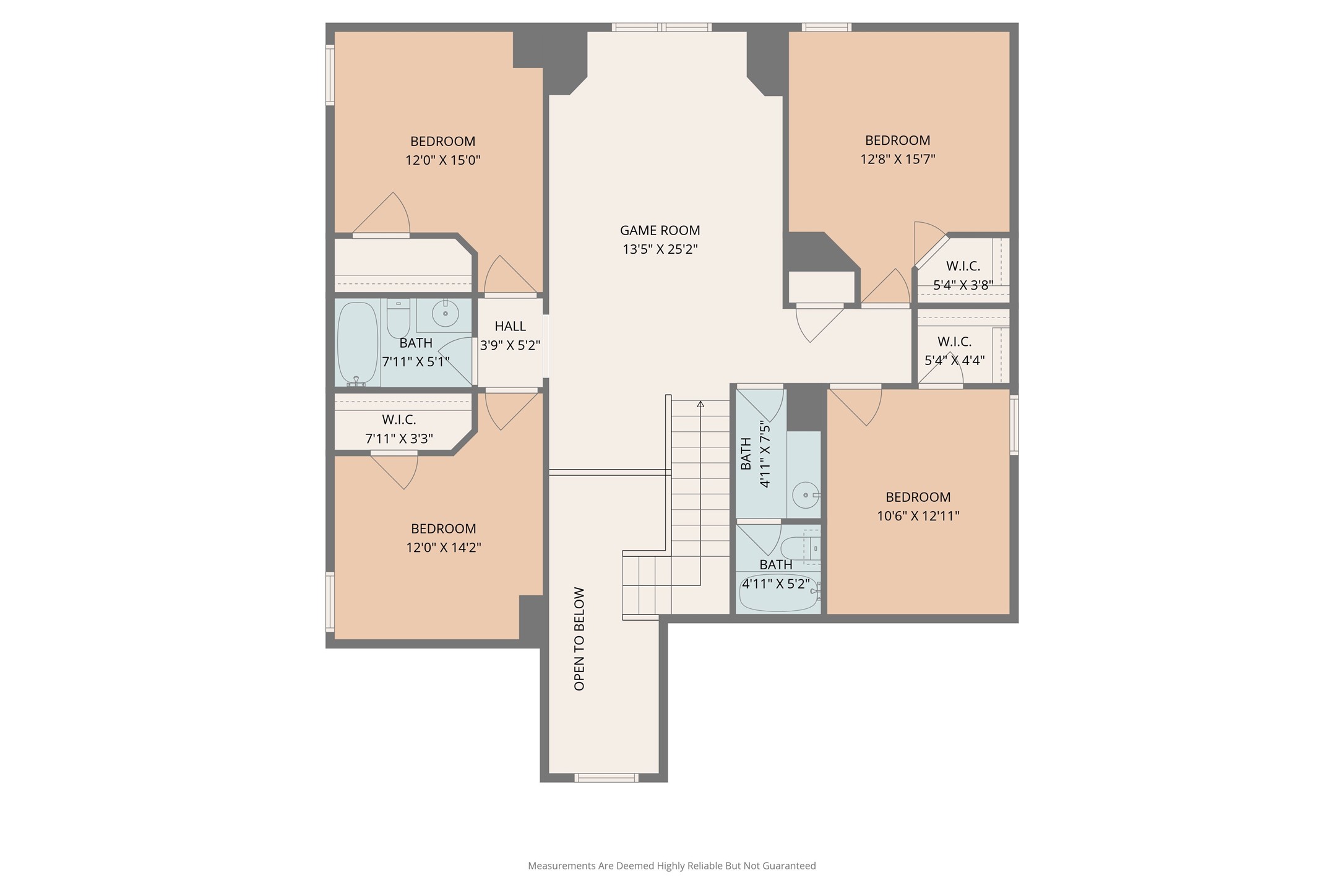 1737 Round Oak Lane Conroe, TX 77304 - Photo 39 of 39 Floor plan upstairs view.