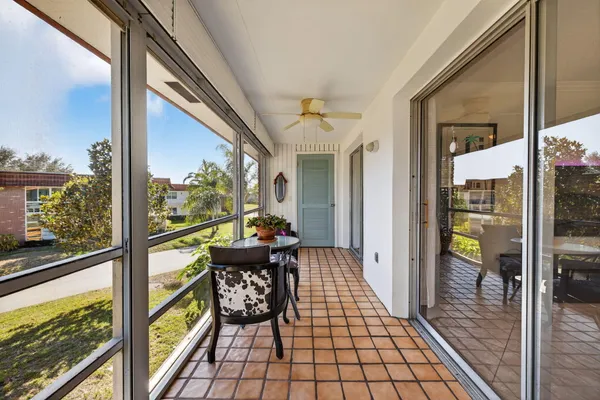 a outdoor view with a sitting space