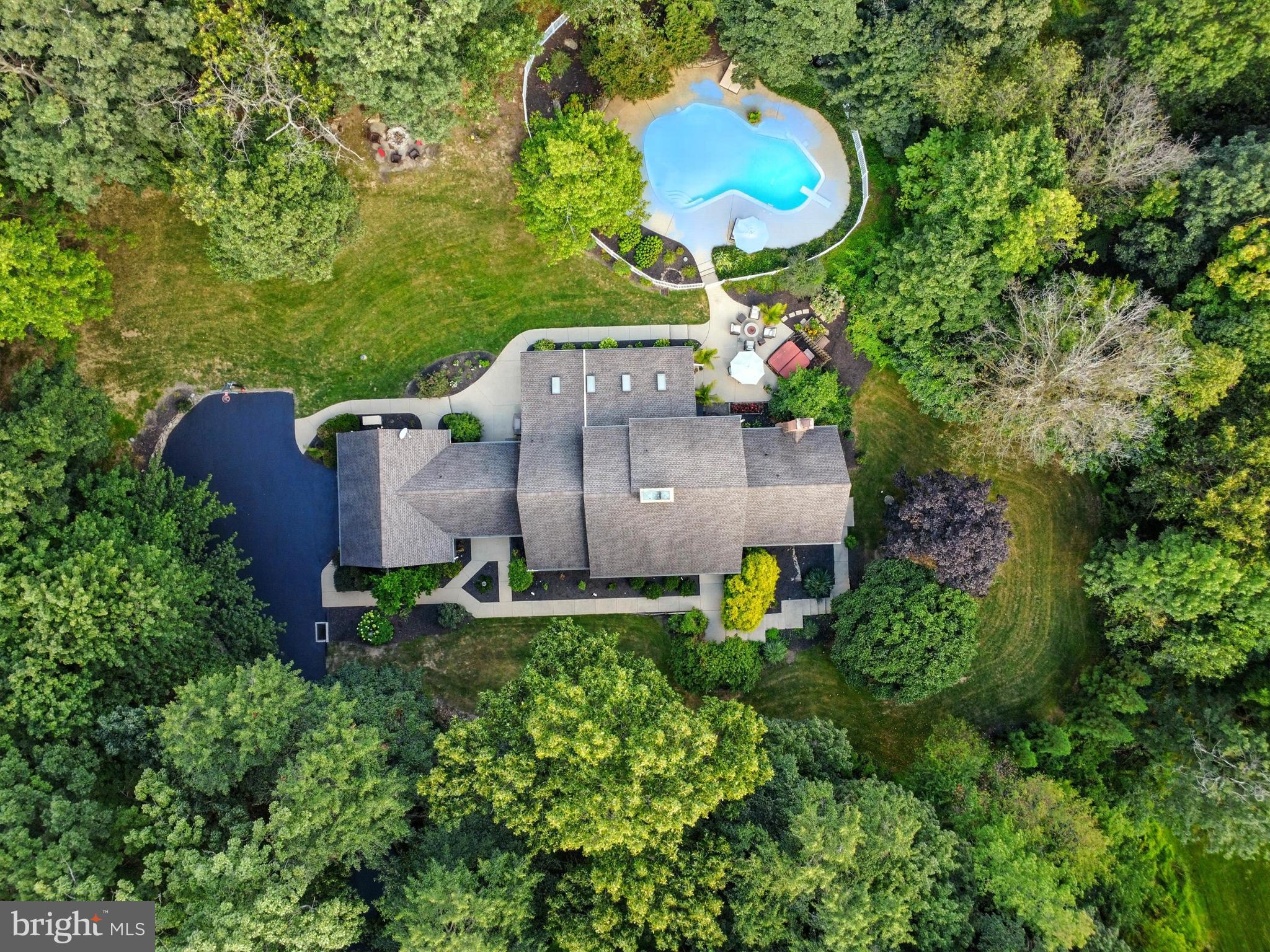 1979 Alcott Road York, PA 17402 - Photo 111 of 115 an aerial view of a house with a swimming pool yard and outdoor seating