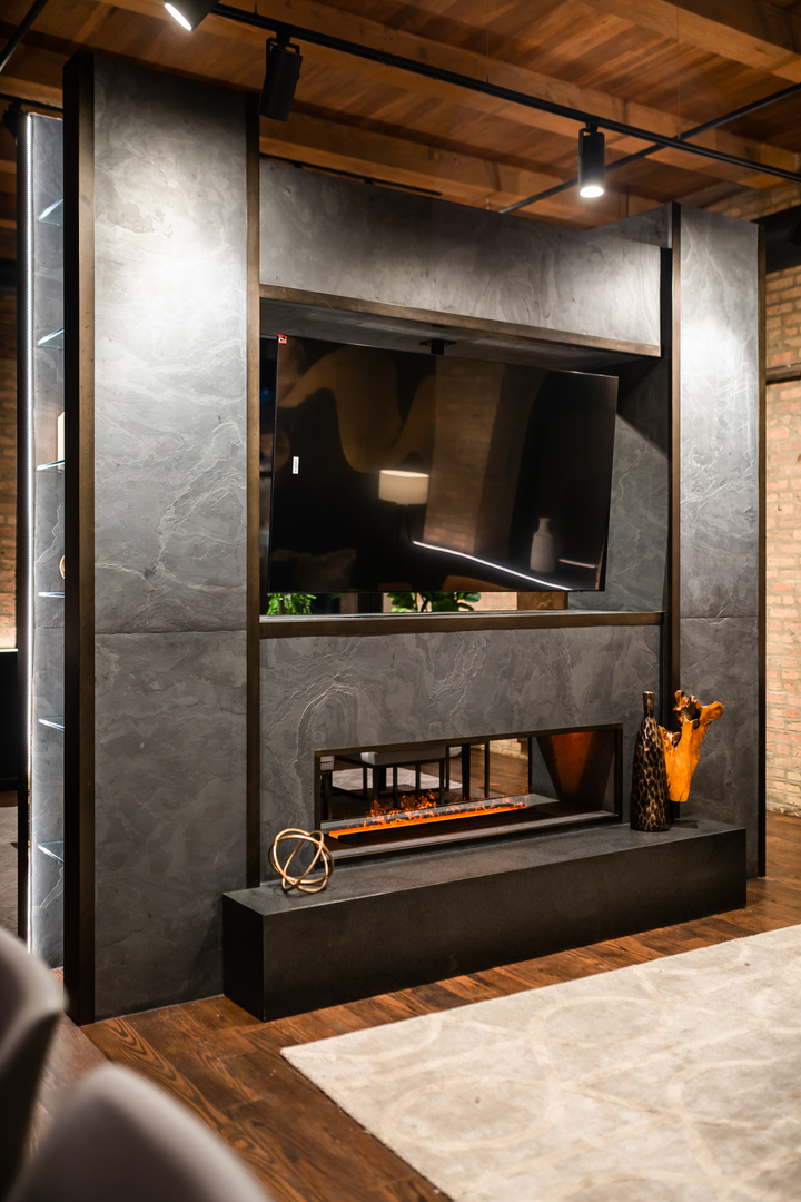1101 West Lake Street, Unit 3D Chicago, IL 60607 - Photo 23 of 48 a kitchen with stainless steel appliances granite countertop a stove and a microwave