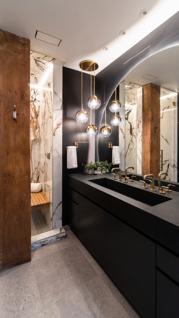 1101 West Lake Street, Unit 3D Chicago, IL 60607 - Photo 45 of 48 a bathroom with a sink and a mirror