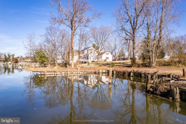 a view of swimming pool with outdoor seating and covered with trees
