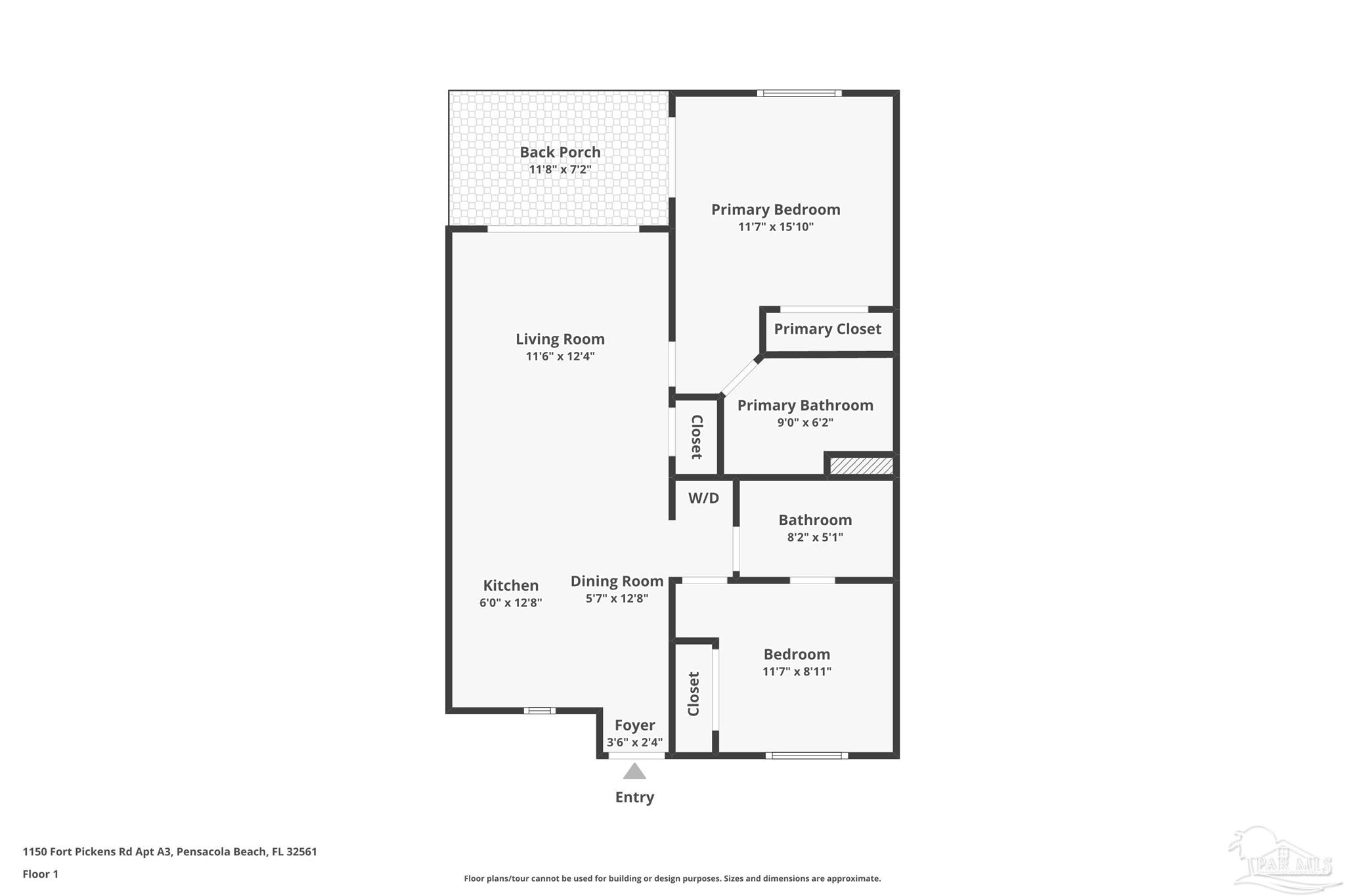 1150 Fort Pickens Road, Unit A3 Pensacola Beach, FL 32561 - Photo 36 of 36 a picture of a floor plan