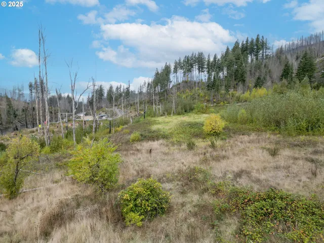 a view of a water with a mountain