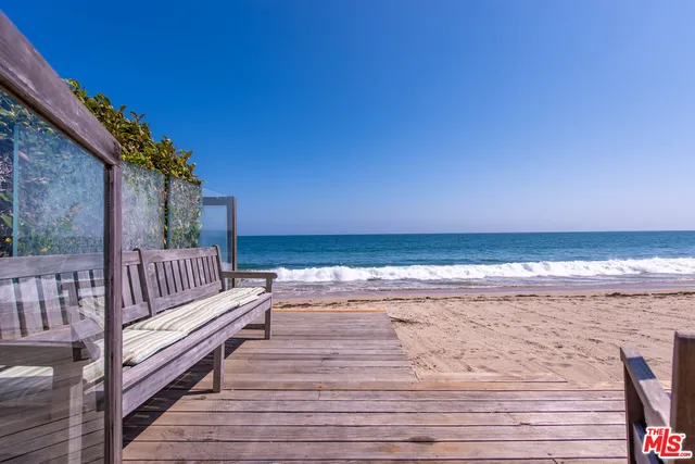 a view of ocean from a balcony