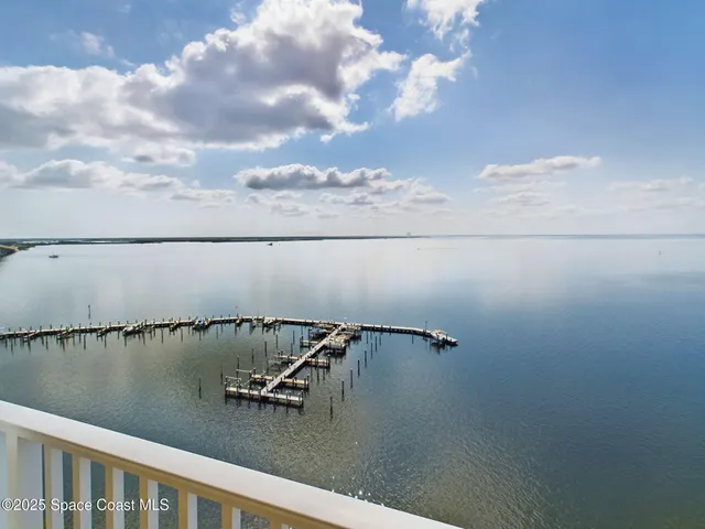 a view of ocean from a balcony
