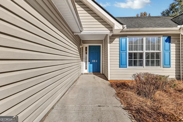 a view of a house with a door