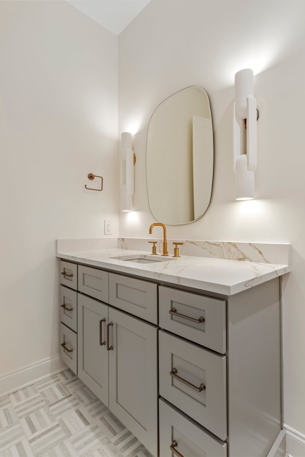 4035 Sneed Road Nashville, TN 37215 - Photo 45 of 64 a bathroom with a sink double vanity and a mirror