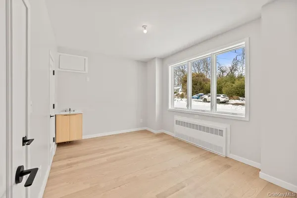 an empty room with a window